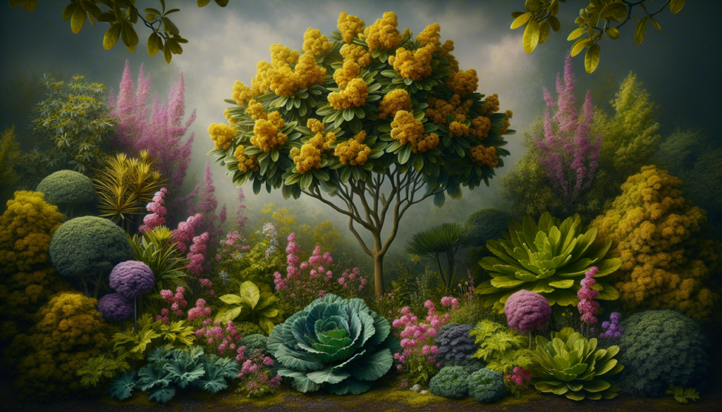 Végétaux en K : Koelreuteria paniculata, Kale, Knautia arvensis, Kalmia latifolia.