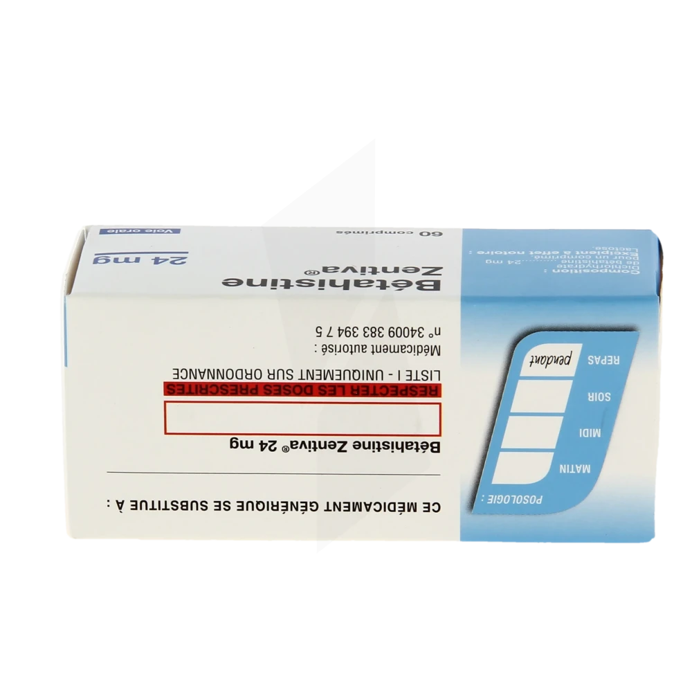 Médecament Bétahistine Zentiva