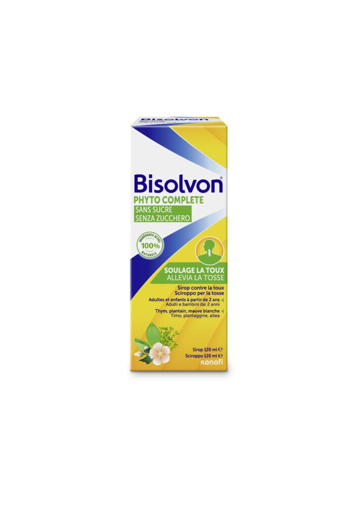 Sirop Bisolvon Phyto Complete sans sucre pour soulager la toux grasse sans ordonnance