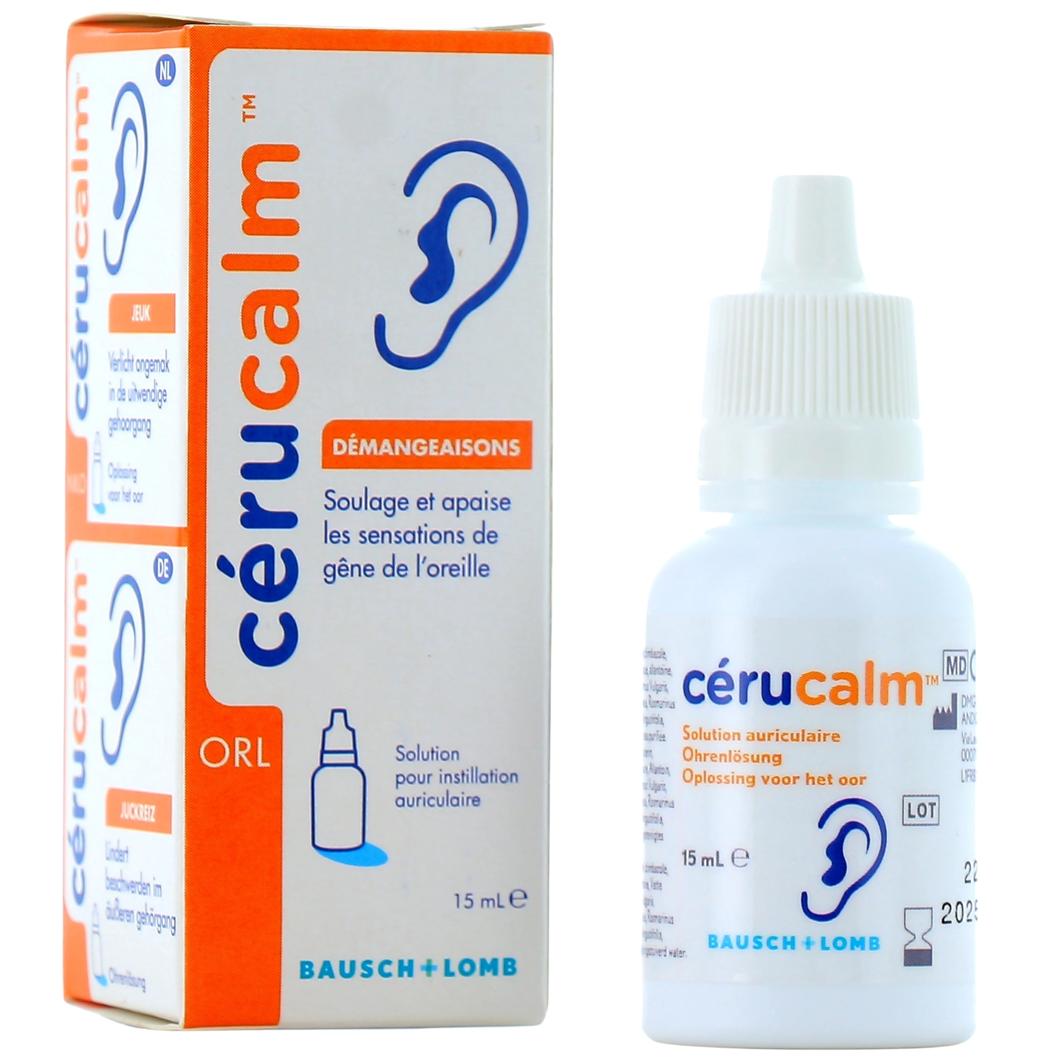 Goutte auriculaire contre bouchon de cerumen