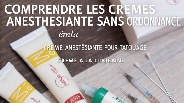 Crème anesthésiante en vente libre utilisée pour soulager les douleurs sans prescription médicale