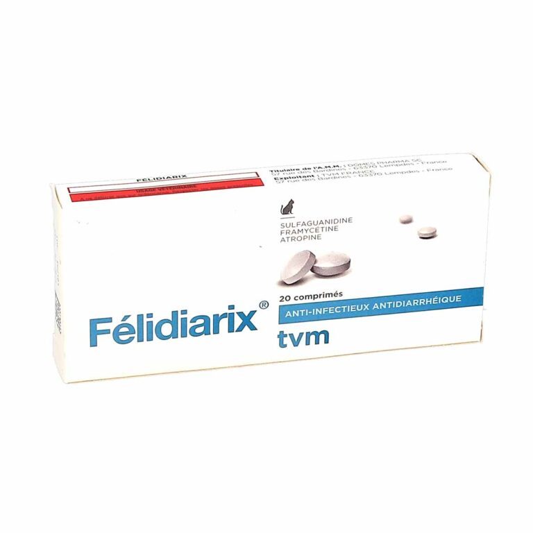 Felidiarix antidiarrhéique pour chats sans ordonnance en boîte de 20 comprimés