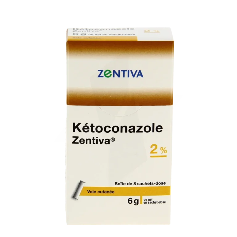 Gel Ketoconazole Zentiva 2% sans ordonnance pour traitements antifongiques