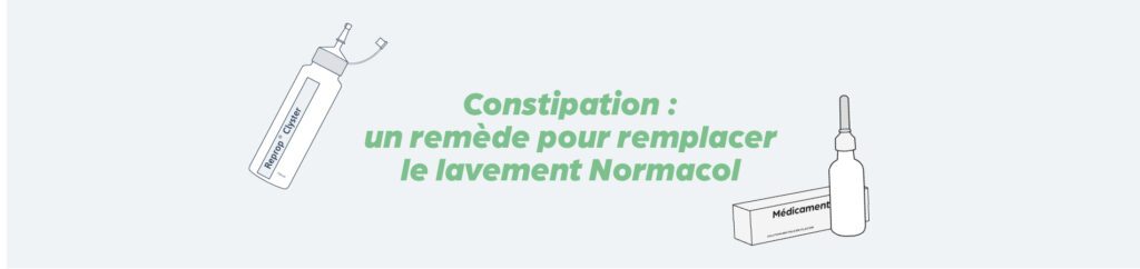 Lavement intestinal avec Normacol, un traitement courant contre la constipation