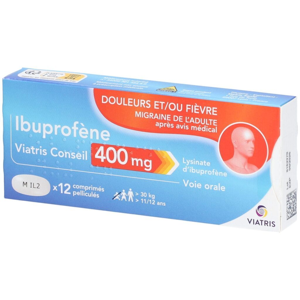 Boîte de NurofenFem 400 mg, un médicament sans ordonnance pour soulager les règles douloureuses