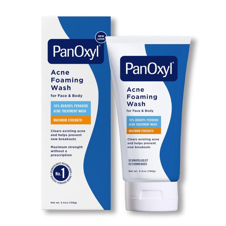 Nettoyant moussant PanOxyl au peroxyde de benzoyle 10 % pour le traitement de l'acné