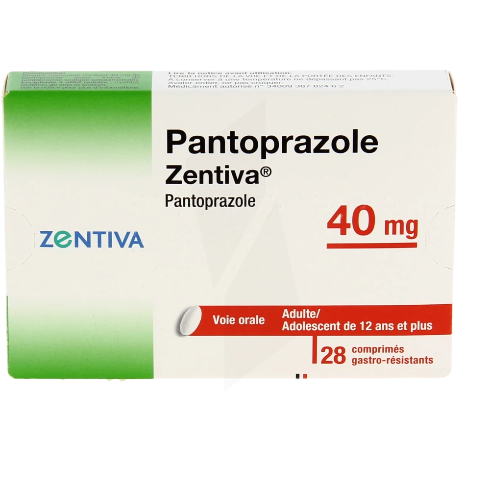 Boite de pantoprazole Zentiva 40mg