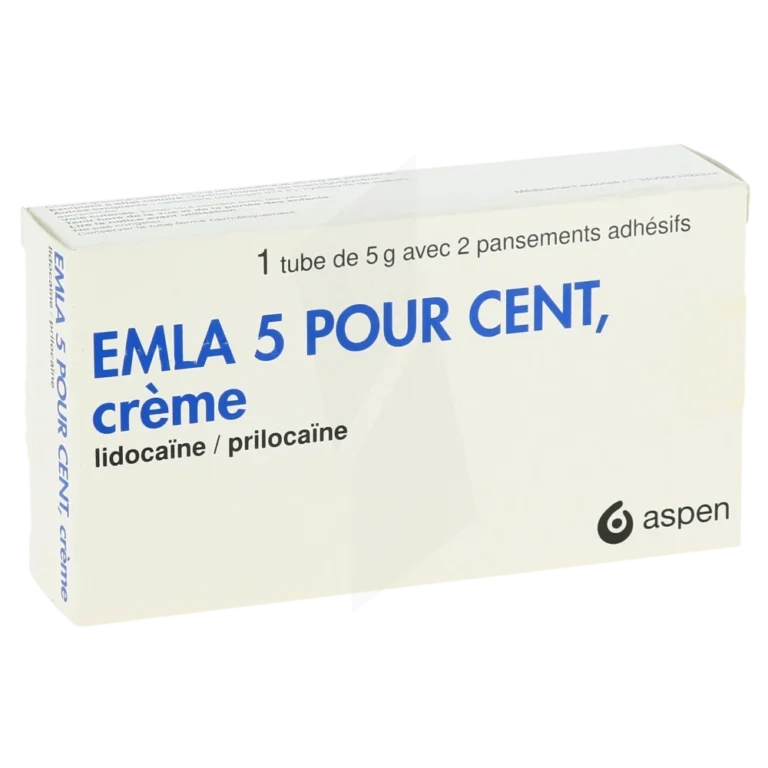 Crème Emla 5% en vente libre, patch anesthésiant sans ordonnance