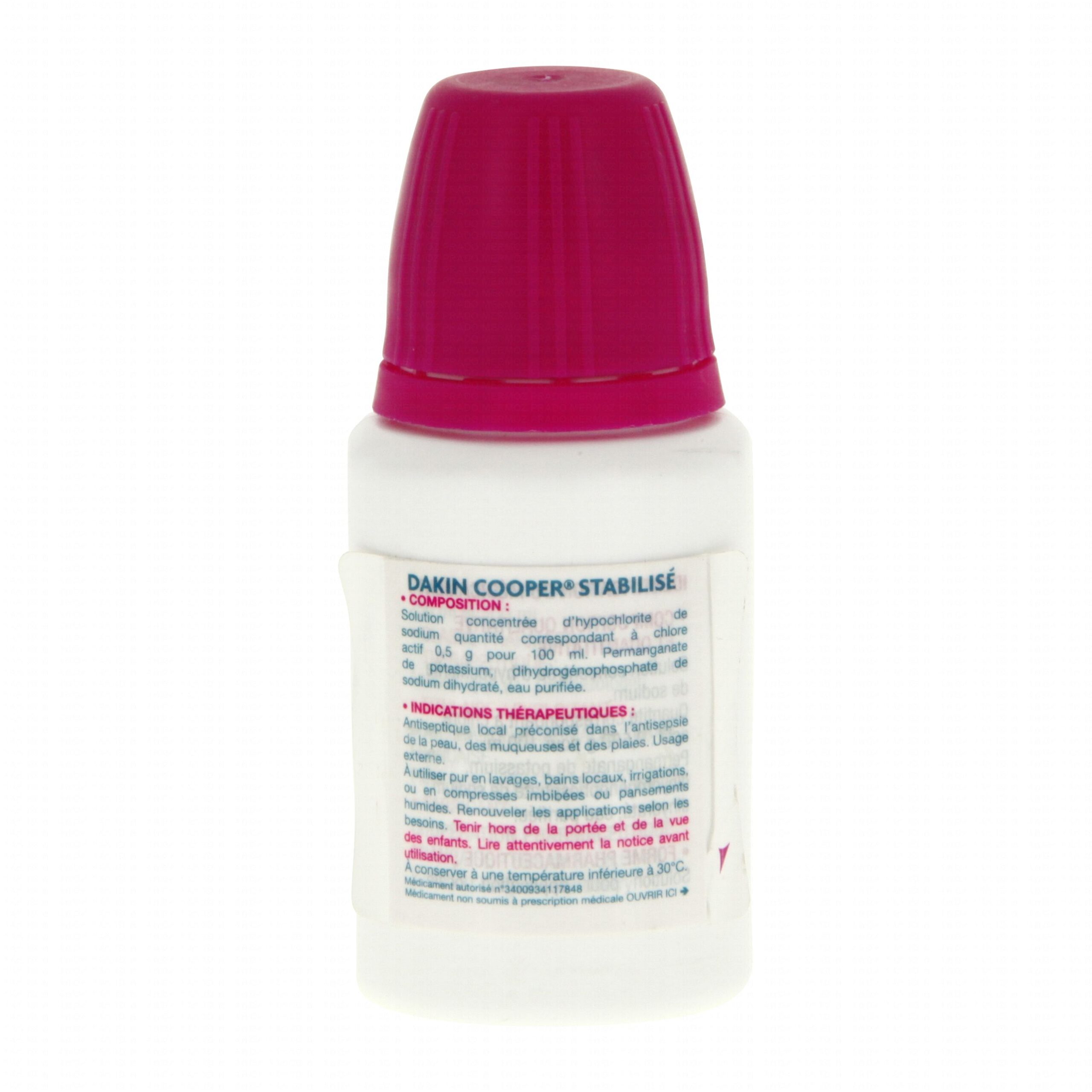 Présentation du Dakin en pharmacie