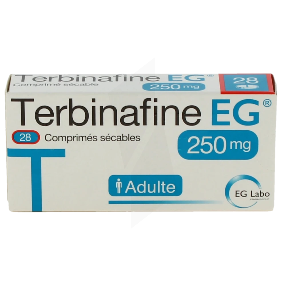 Boîte de comprimés Terbinafine EG 250 mg - traitement antifongique sans ordonnance