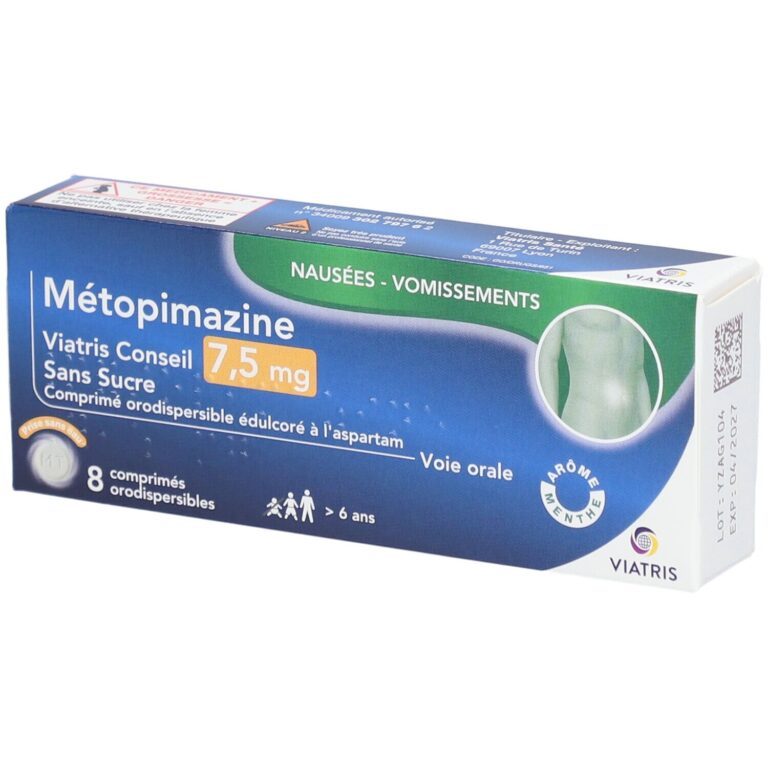 Boîte de comprimés Vogalib 7,5 mg pour traiter les nausées sans ordonnance